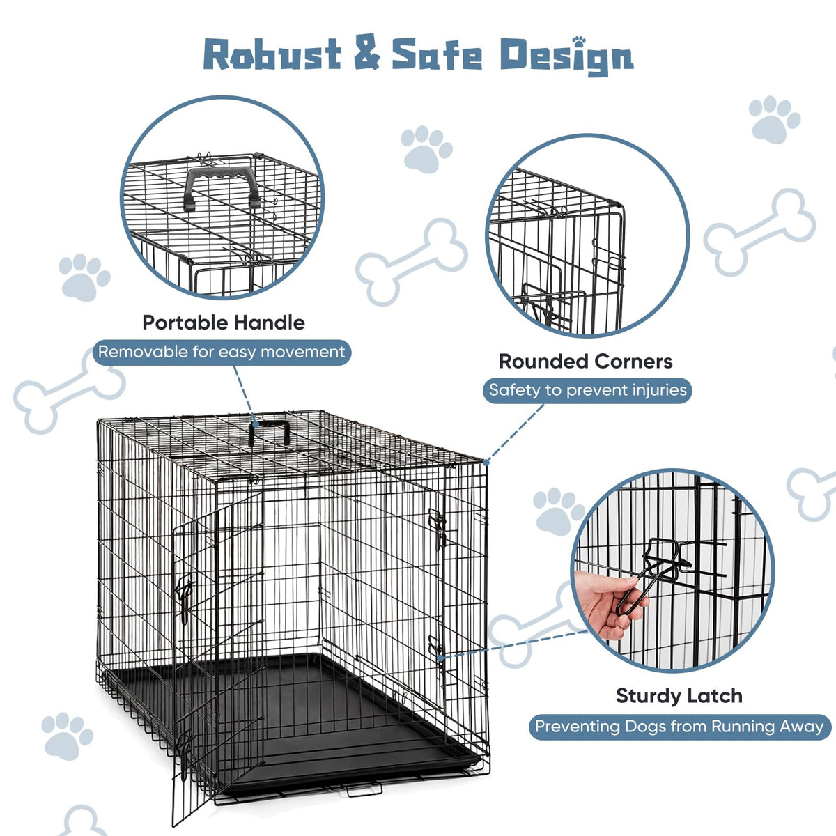 48 Inch Foldable Dog Crate X76378