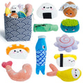 10 PC Squeaky Plush Dog Toys with Bag N4470