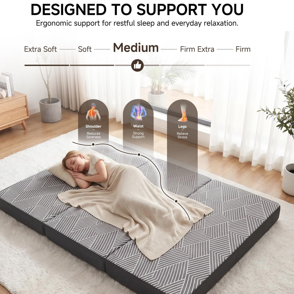 Memory Foam Tri Folding Mattress Twin Size 4 Inch Z23376