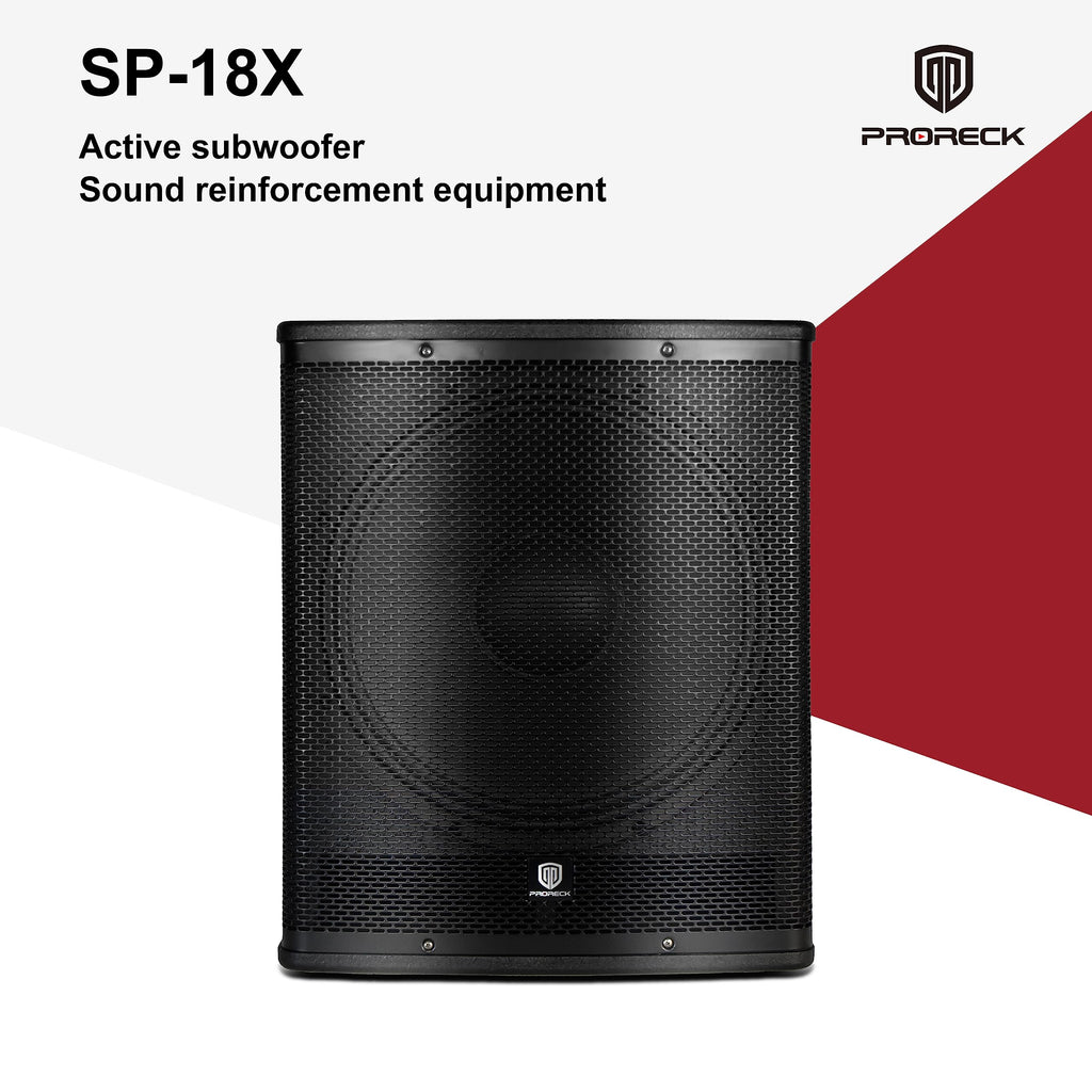 18 inch 3000W Powered PA DJ Subwoofer with Class-D Amplifier, Black J962120