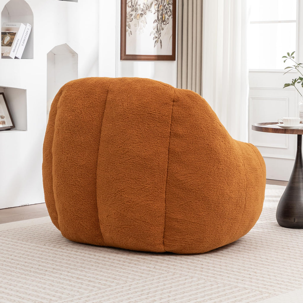Yellow Tufted Memory Foam Bean Bag Chair U597