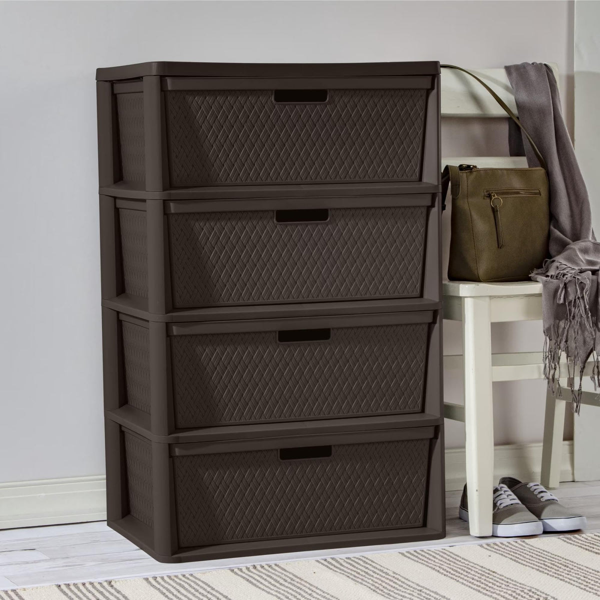 3 Drawer Storage Organizer Tower with Carry Handles P90124