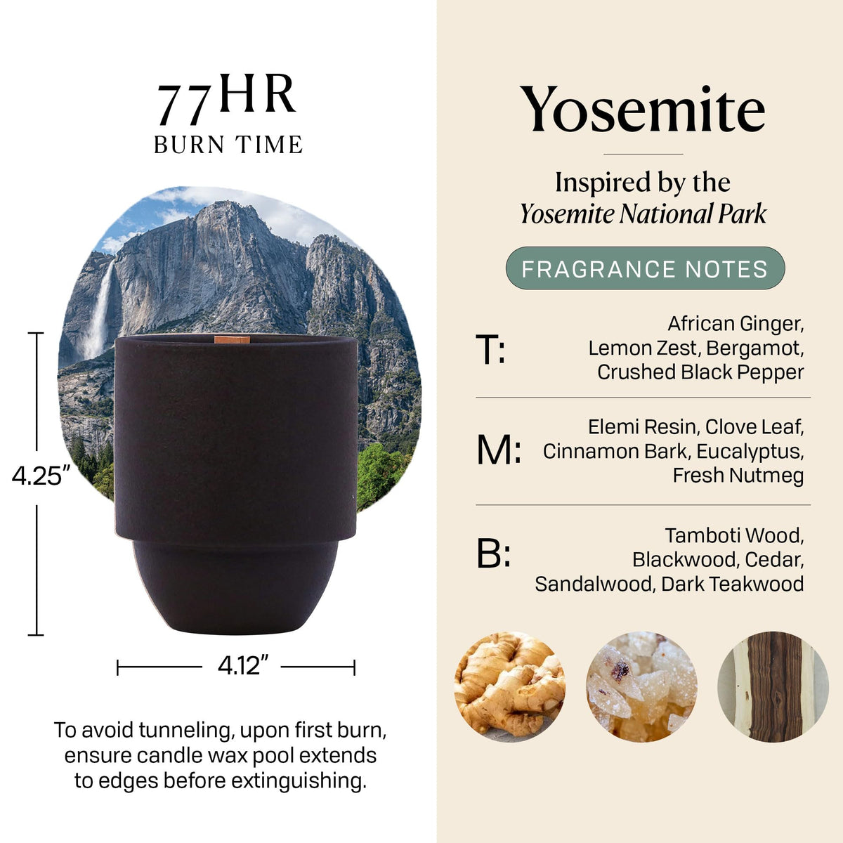 Scented Soy Candle in Reusable Ceramic Jar with Wood Wick, 11 oz T5410