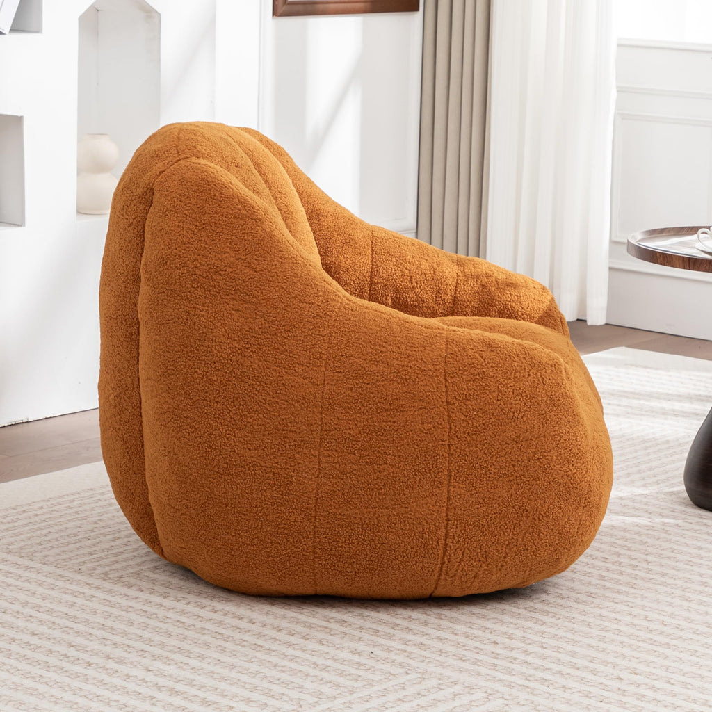Yellow Tufted Memory Foam Bean Bag Chair U597