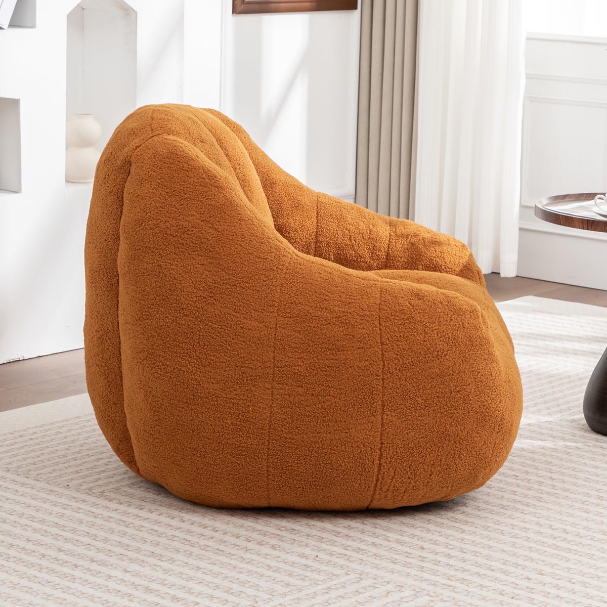 Yellow Tufted Memory Foam Bean Bag Chair U597