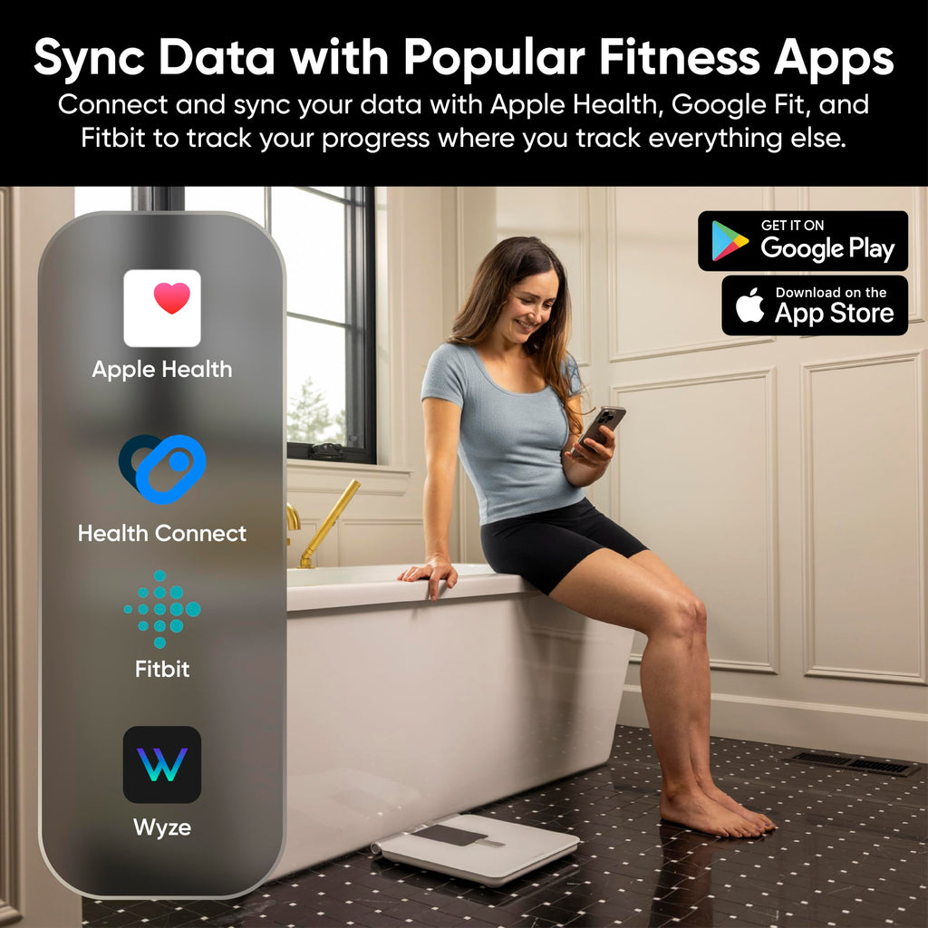 Bluetooth Smart Body Scale 400 lbs Black C735