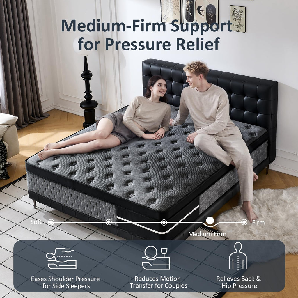 12 Inch Medium Firm Hybrid Full Mattress T8916