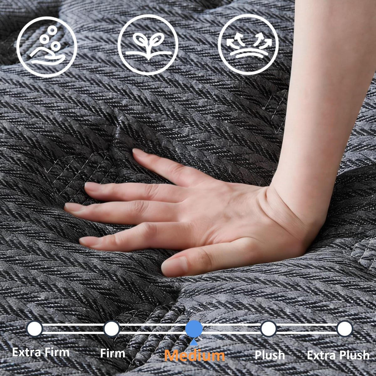 12 Inch Medium Firm Hybrid Full Mattress T8916