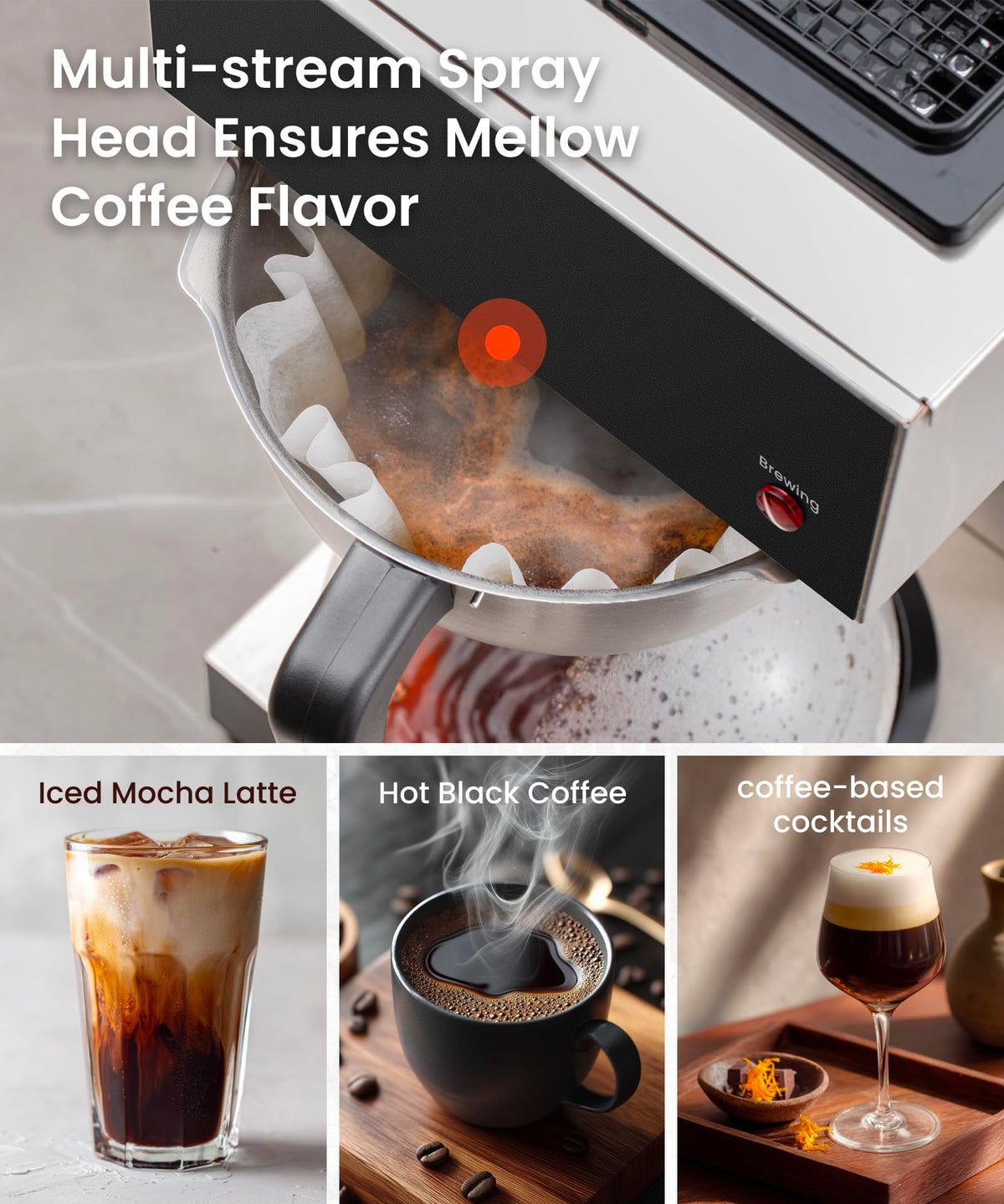 12-Cup Pour Over Coffee Maker with 3 Warmers U695549
