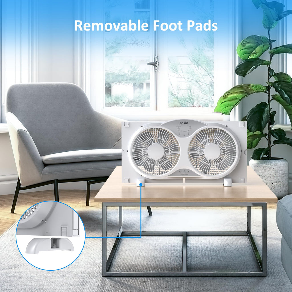 9" Twin Window Fan with Remote N3397