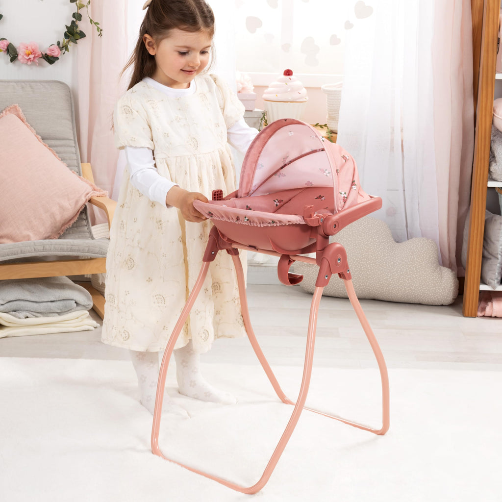 Pink Convertible Doll Highchair Swing Bed Car Seat F751538