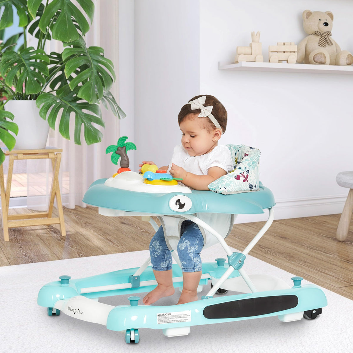 2-in-1 Foldable Baby Walker with Adjustable Height W991488