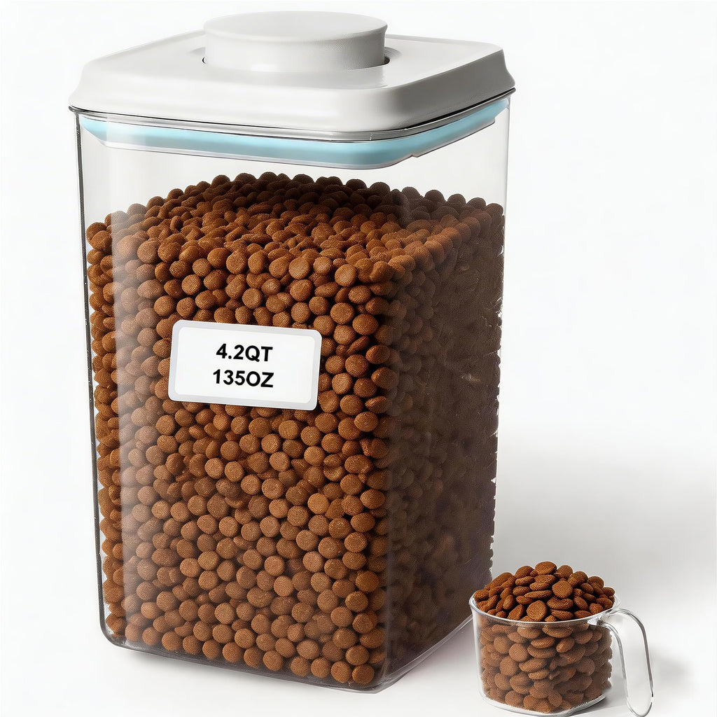 Dog Cat Treat Container with Scoop O387356