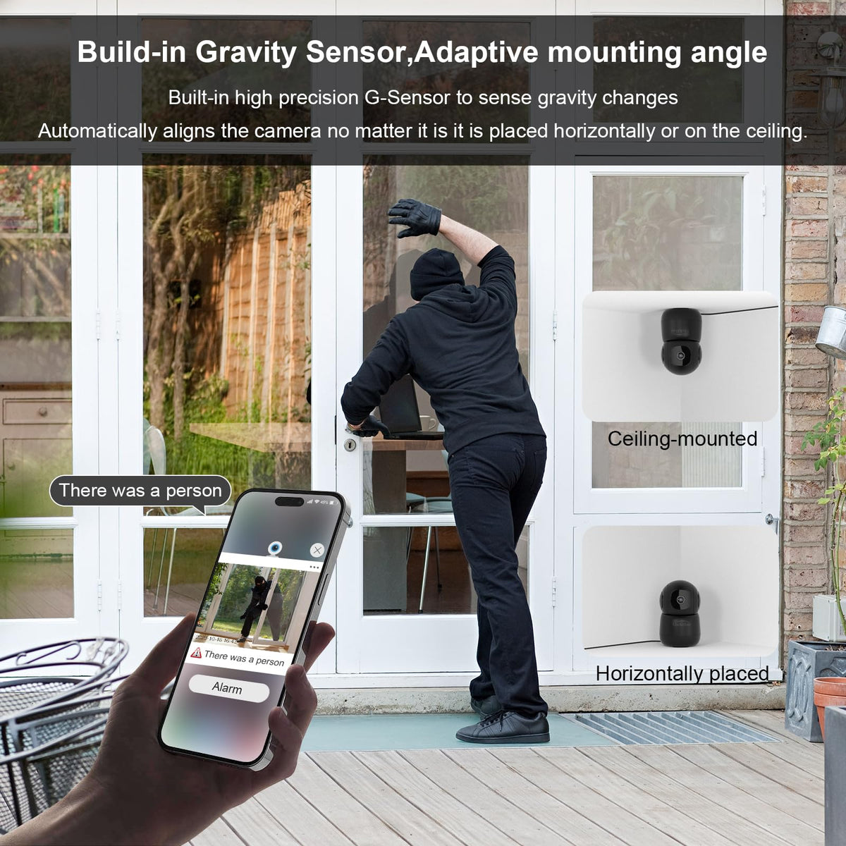 Black 2K Indoor Security Camera K89585