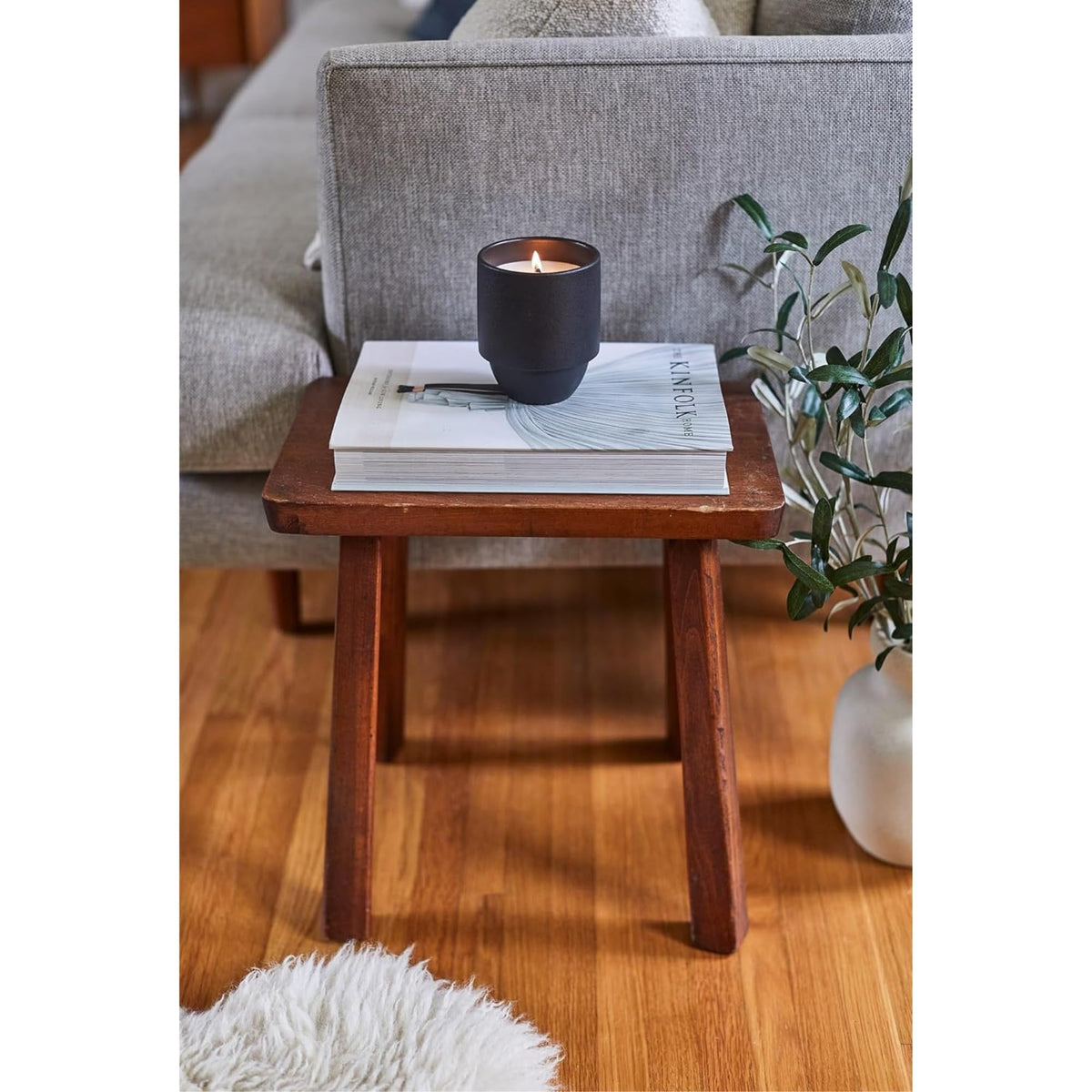 Scented Soy Candle in Reusable Ceramic Jar with Wood Wick, 11 oz T5410