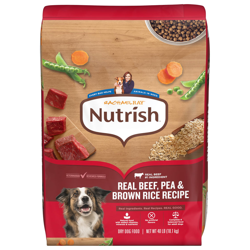 Dry Dog Food, Beef, Pea & Brown Rice, 40 lb. Bag W96597