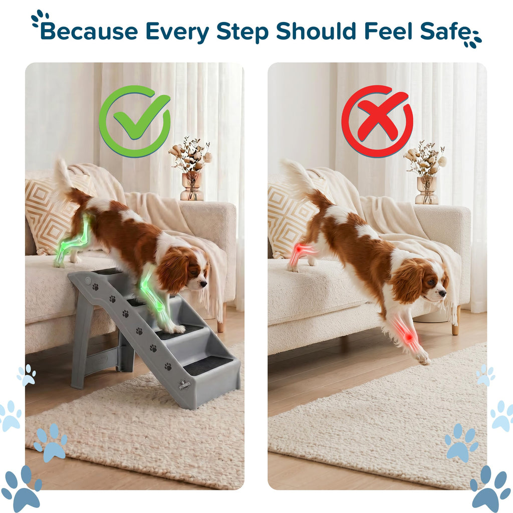 Lightweight Durable Plastic Dog Stairs C591872