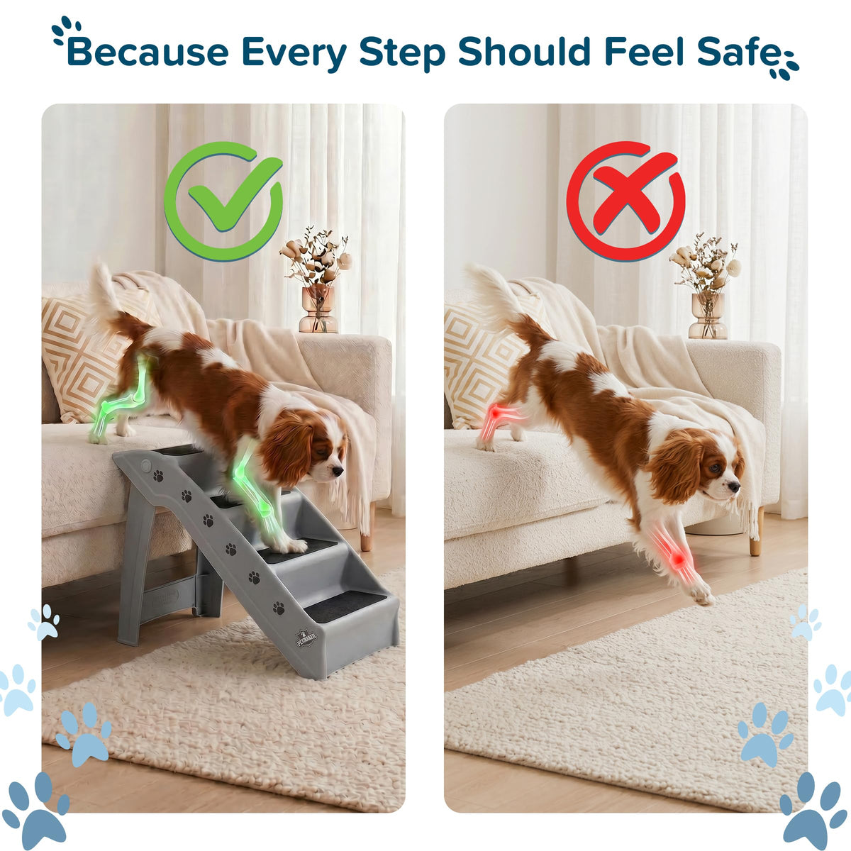 Lightweight Durable Plastic Dog Stairs C591872