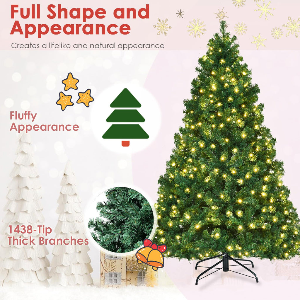 8ft Prelit Artificial Christmas Tree with 430 Warm White LED Lights O547547