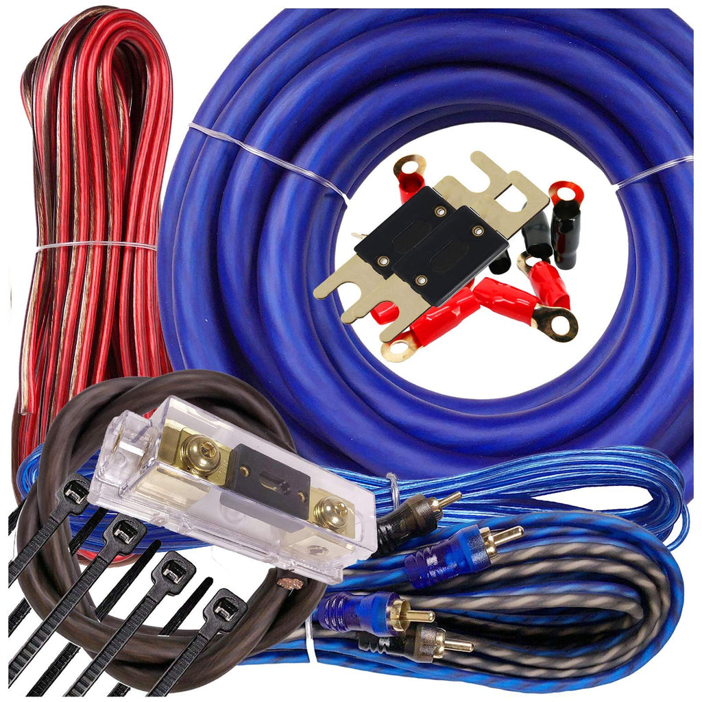 1/0 Gauge Amplifier Wiring Kit with 17 ft Power Wire J19957