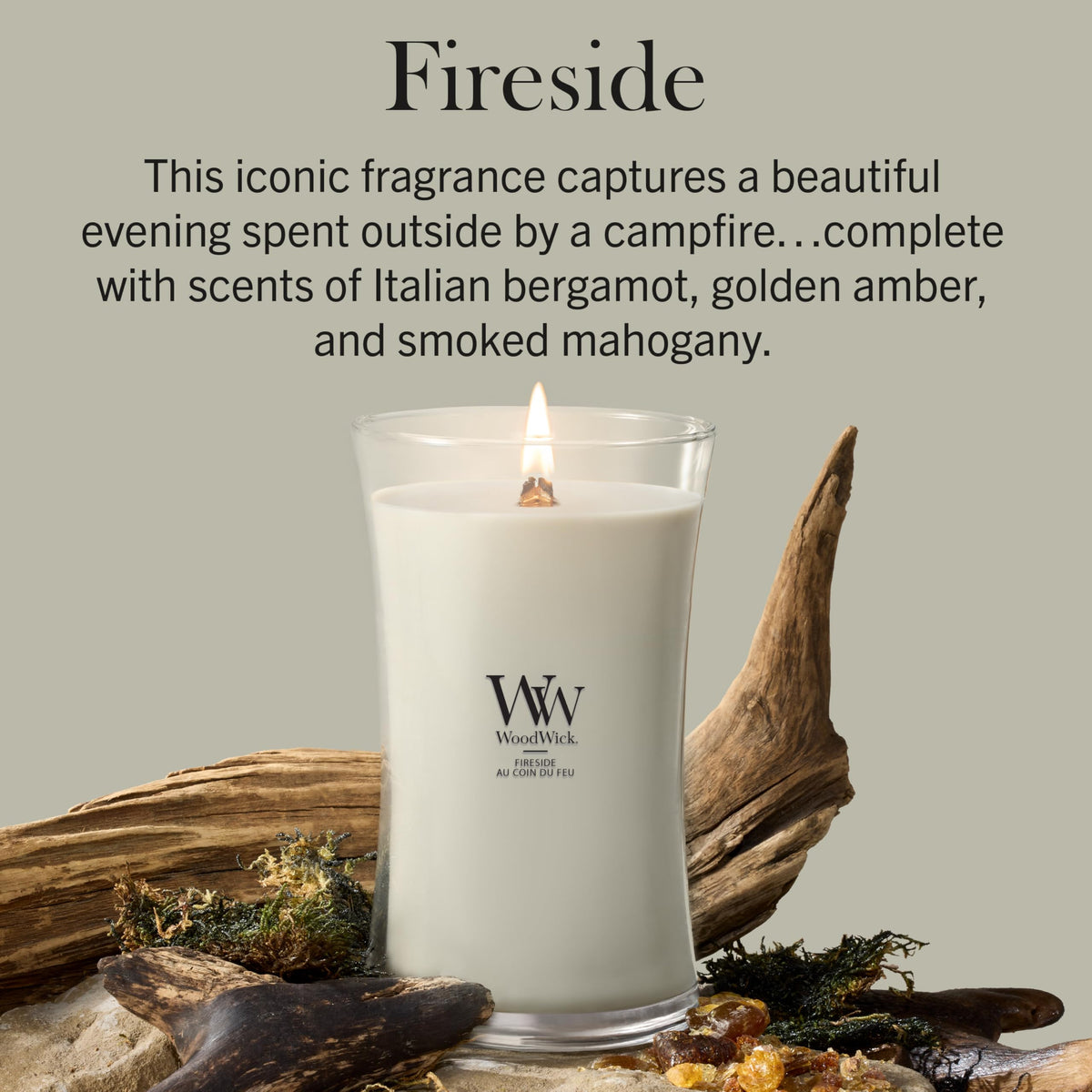 Large Scented Candle with Crackling Wick X814