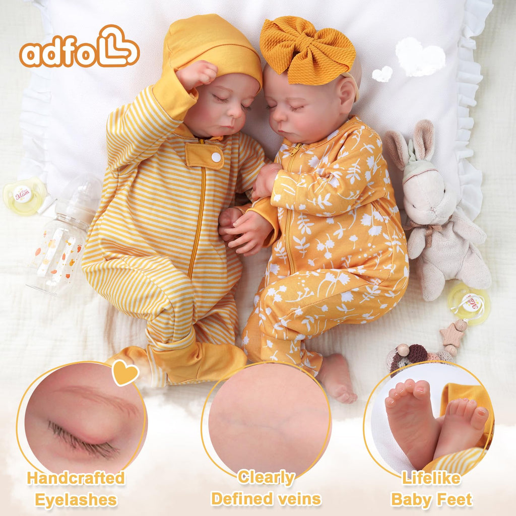 20 Inch Reborn Baby Dolls Twins P7523