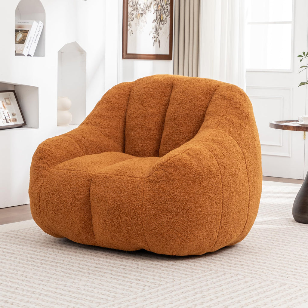 Yellow Tufted Memory Foam Bean Bag Chair U597