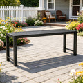 46" Black Metal Backless Outdoor Bench T73335