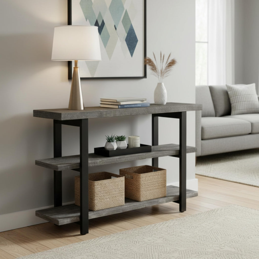 Solid Wood Media Console Table H698