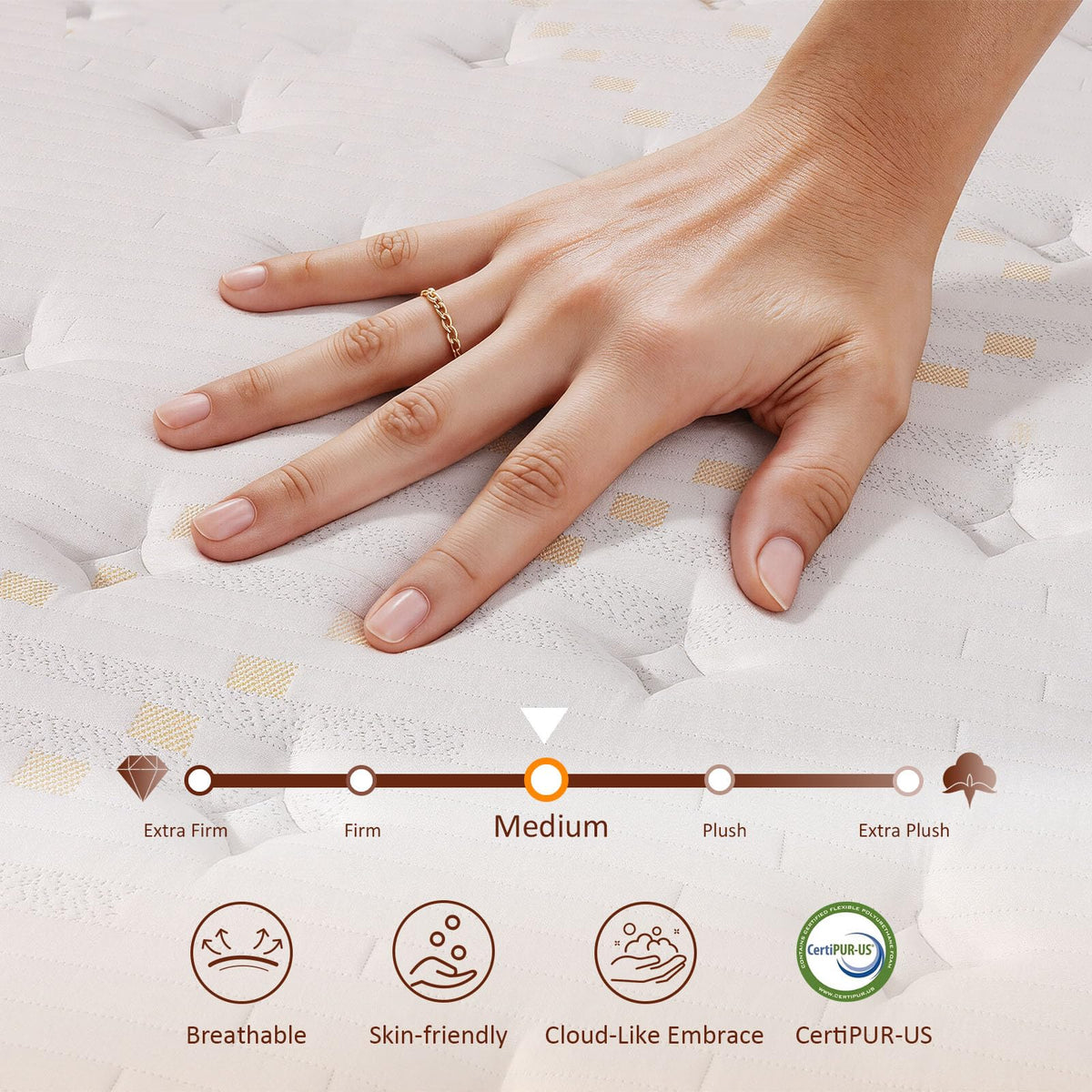 Full Size 10 Inch Hybrid Mattress B6680