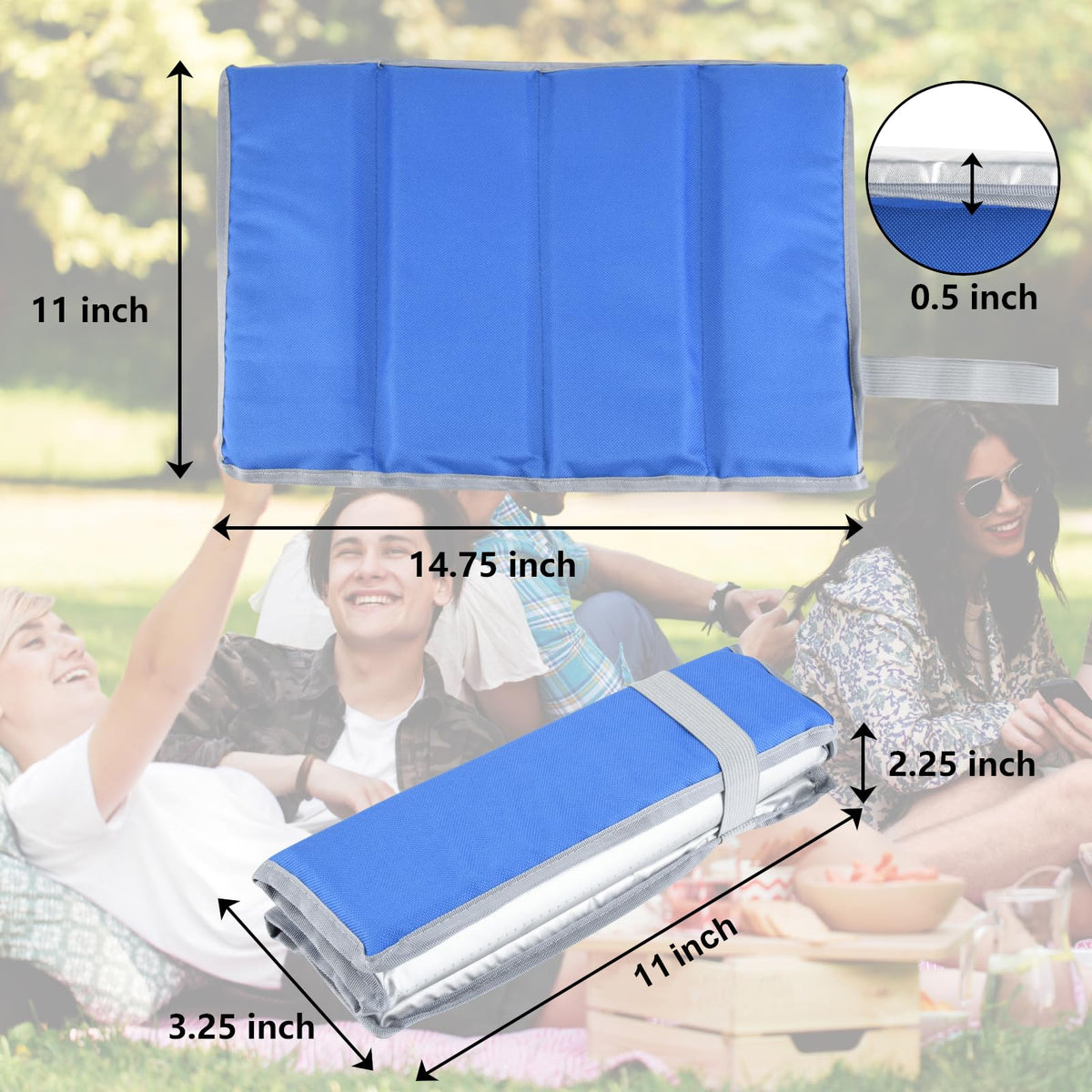 2 Pcs Foldable Foam Seat Cushion P42598