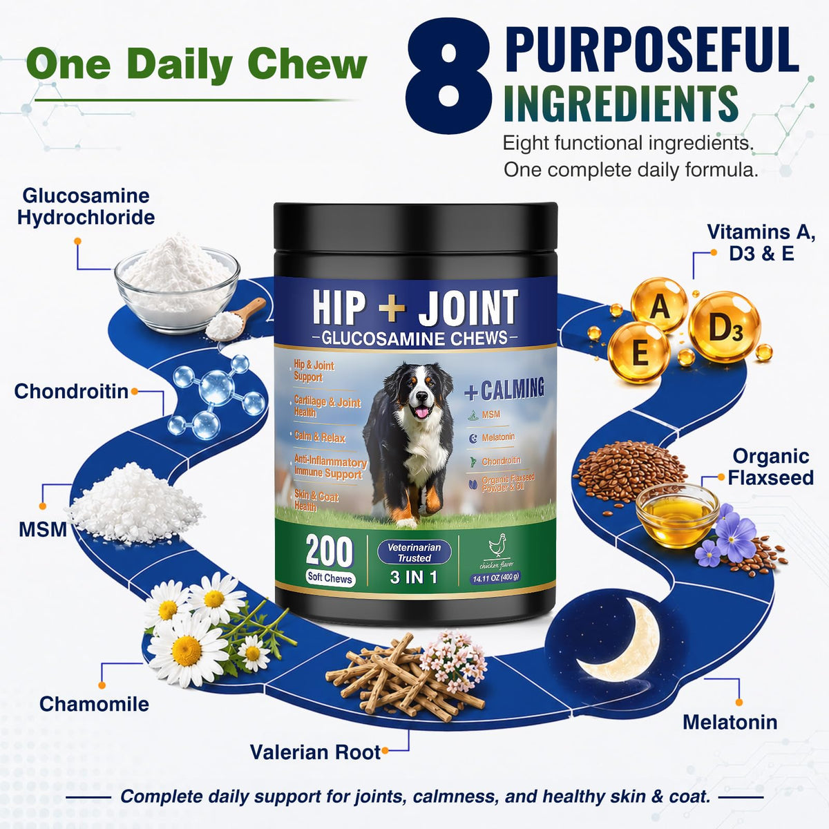 Hip and Joint Supplement for Dogs 200ct Y400