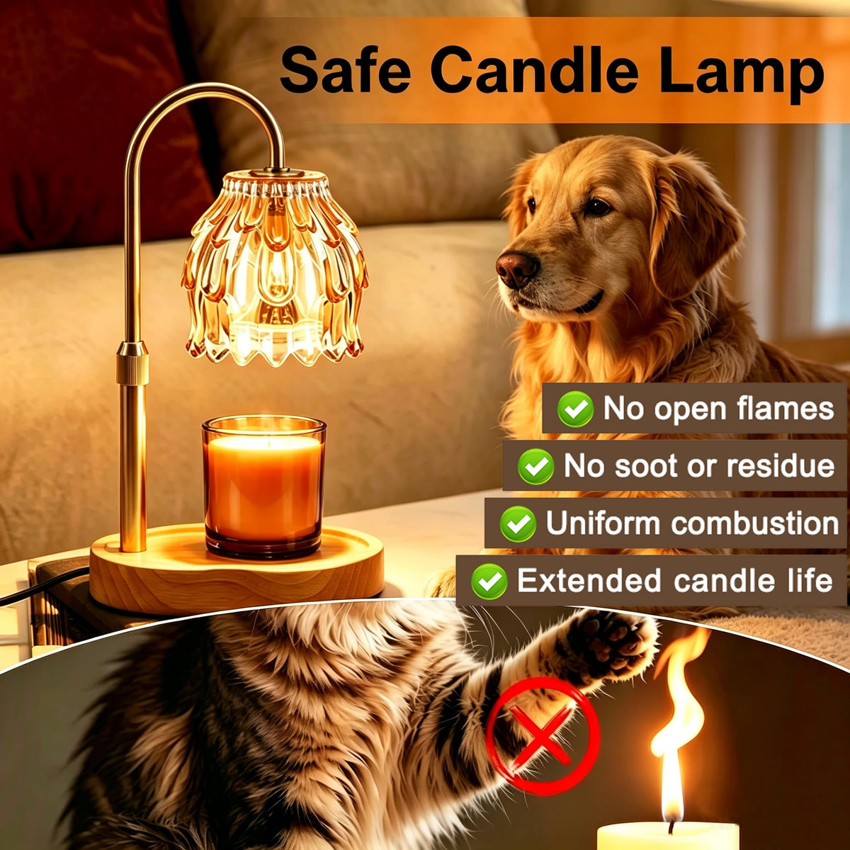 Dimmable Candle Warmer Lamp with Timer M445