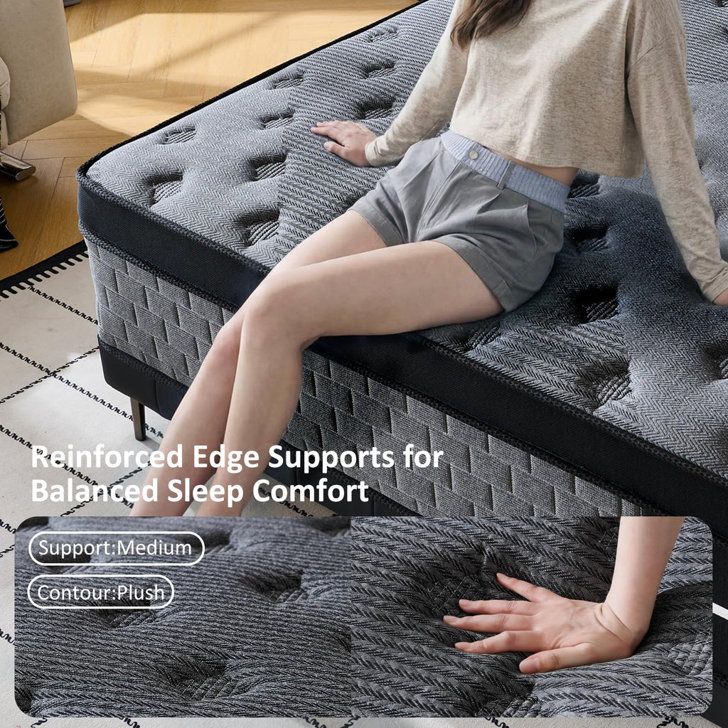 12 Inch Medium Firm Hybrid Full Mattress T8916