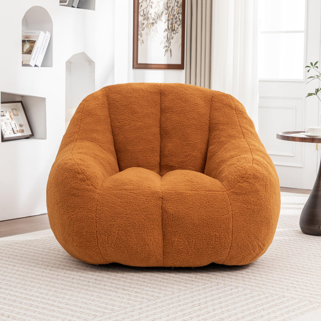 Yellow Tufted Memory Foam Bean Bag Chair U597