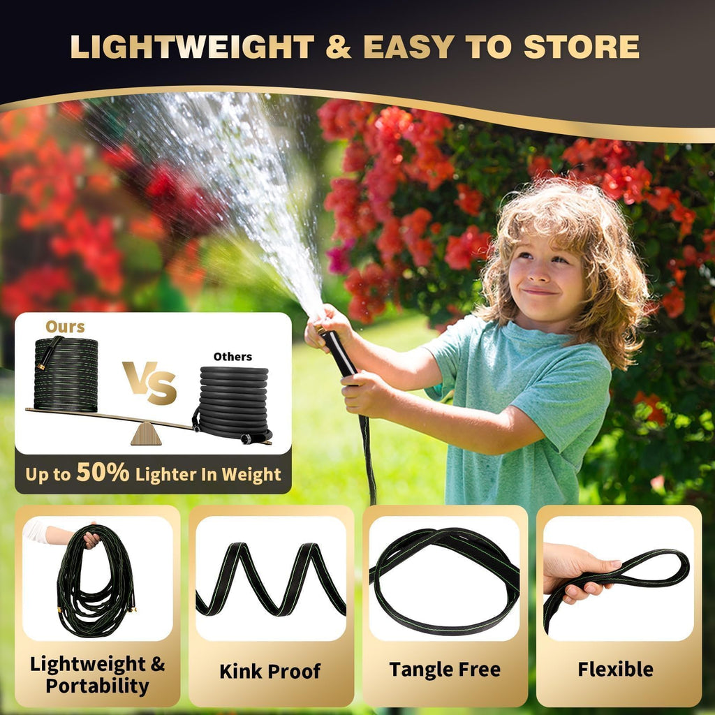 100 ft Heavy Duty No Kink Garden Hose D586482