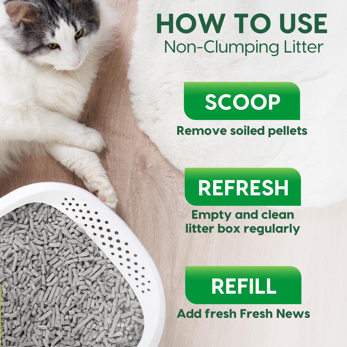 Paper Non-Clumping Cat Litter 12 Pound V532382