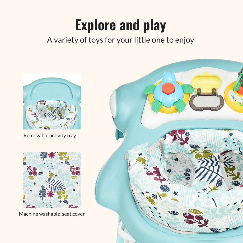 2-in-1 Foldable Baby Walker with Adjustable Height W991488