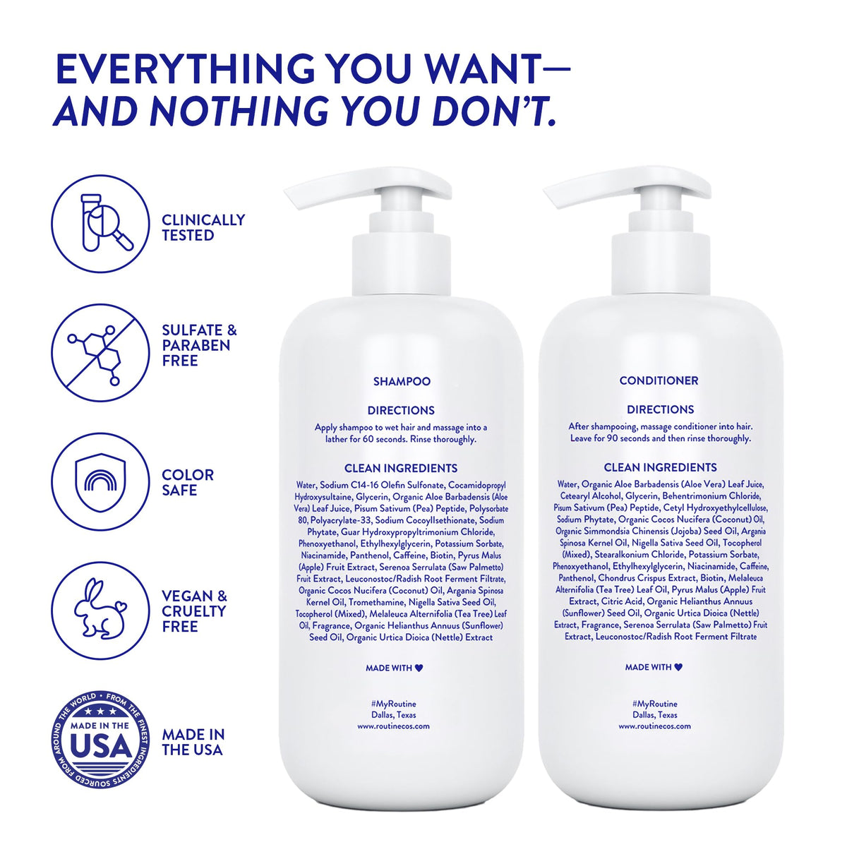 Shampoo & Conditioner Set Coconut & Vanilla M6937