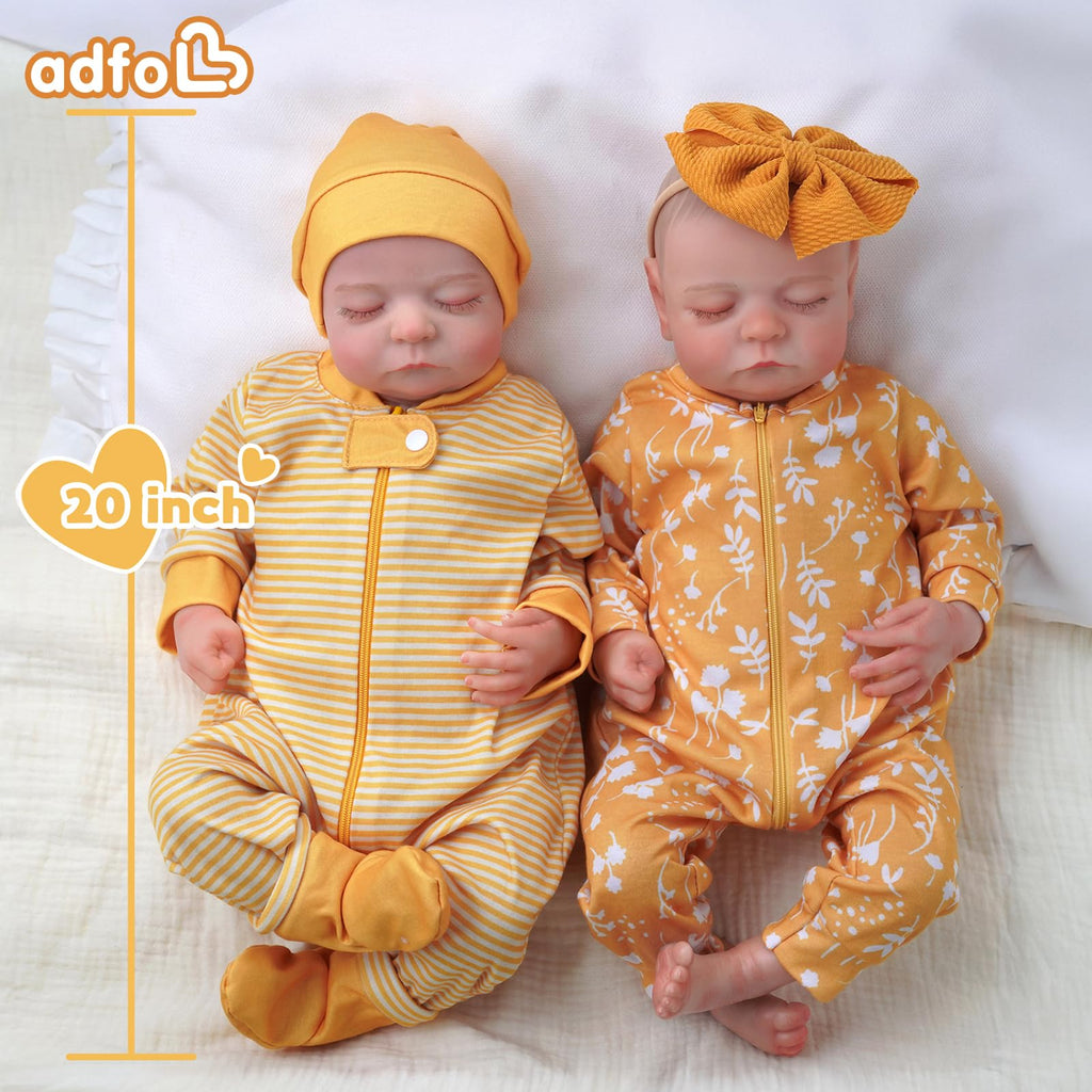 20 Inch Reborn Baby Dolls Twins P7523