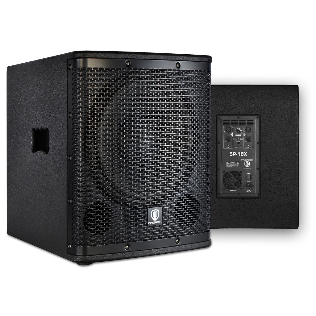18 inch 3000W Powered PA DJ Subwoofer with Class-D Amplifier, Black J962120