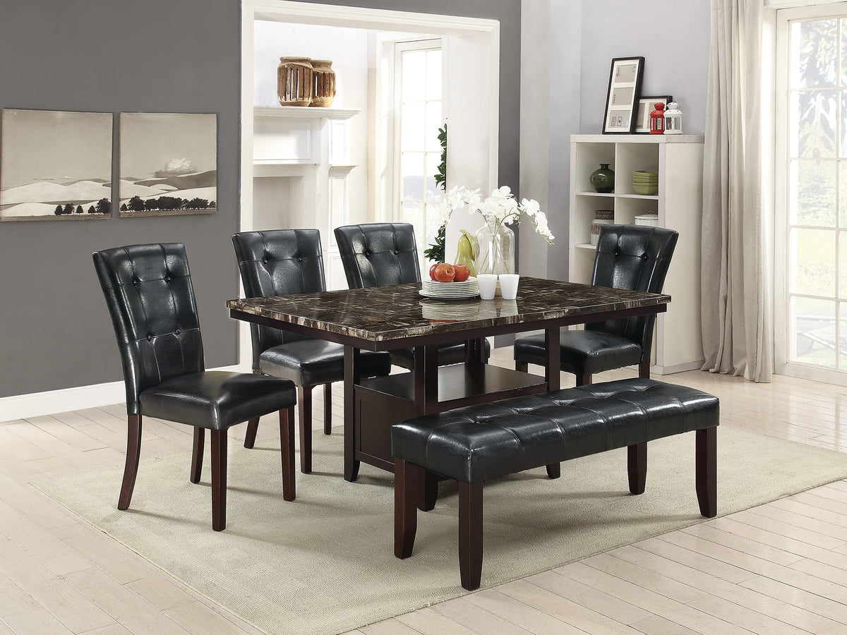 Black Faux Leather Dining Chairs Set of 2 S904836