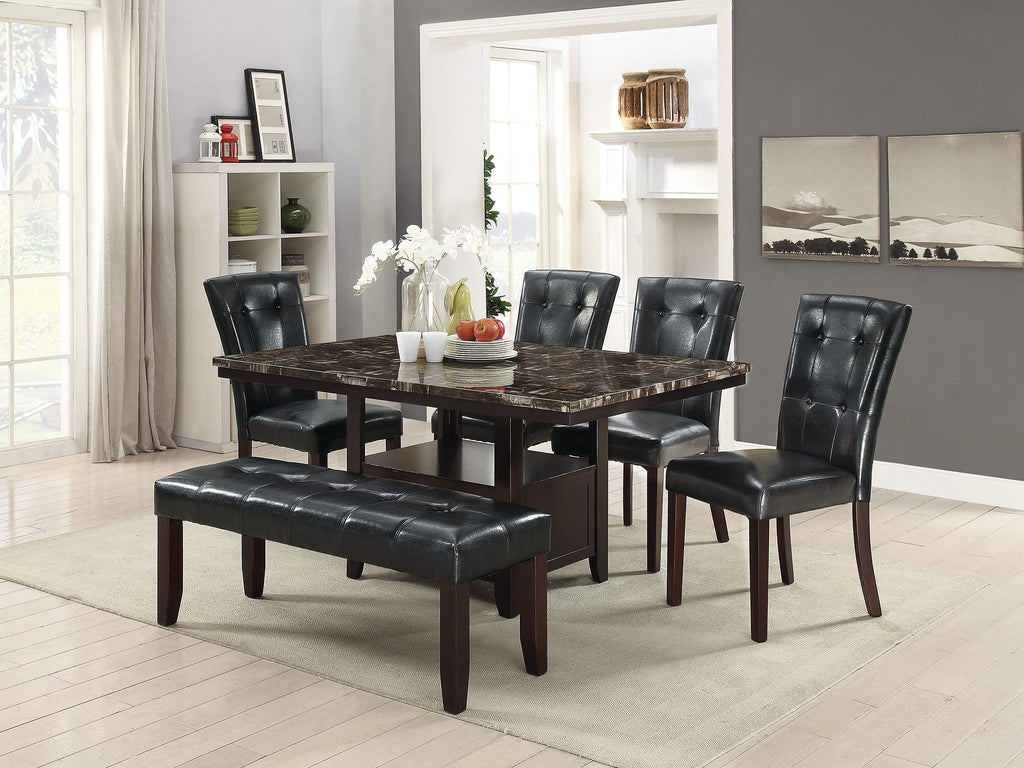 Black Faux Leather Dining Chairs Set of 2 S904836