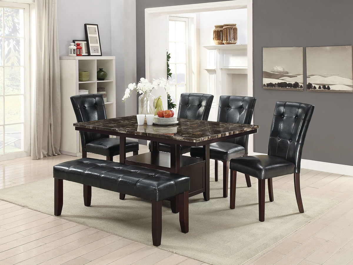Black Faux Leather Dining Chairs Set of 2 S904836