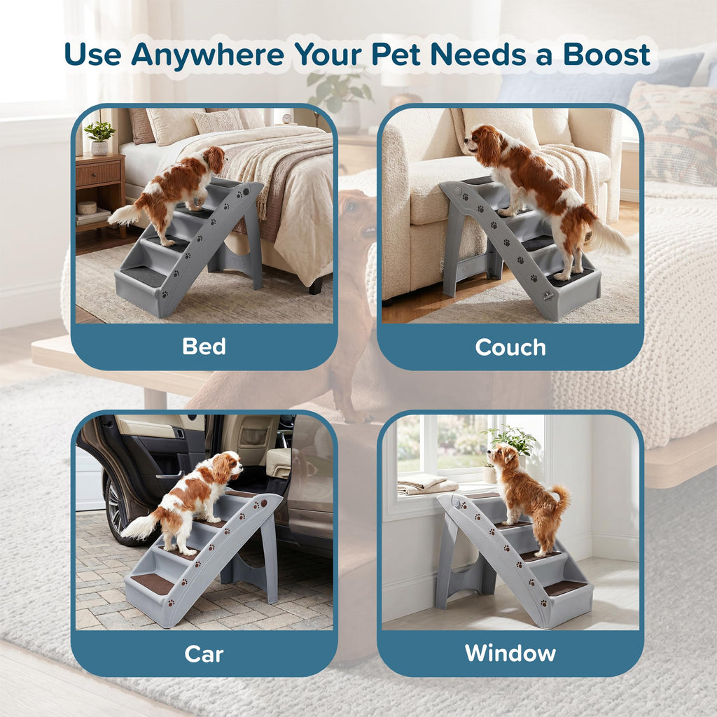 Lightweight Durable Plastic Dog Stairs C591872
