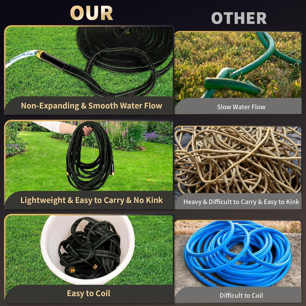 100 ft Heavy Duty No Kink Garden Hose D586482